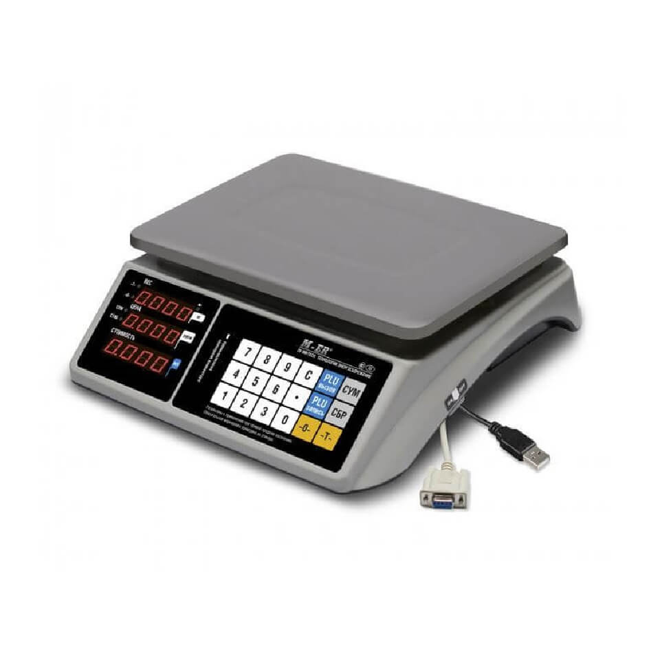 Весы торговые настольные MERTECH M-ER 328 AC-6.1 TOUCH-M RS232 и USB (6 кг, 1 г, внешняя калибровка): фотографии