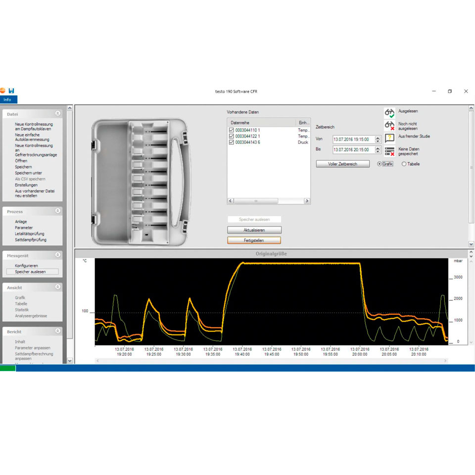 Программное обеспечение для CFR-логгеров Testo 190 фото2