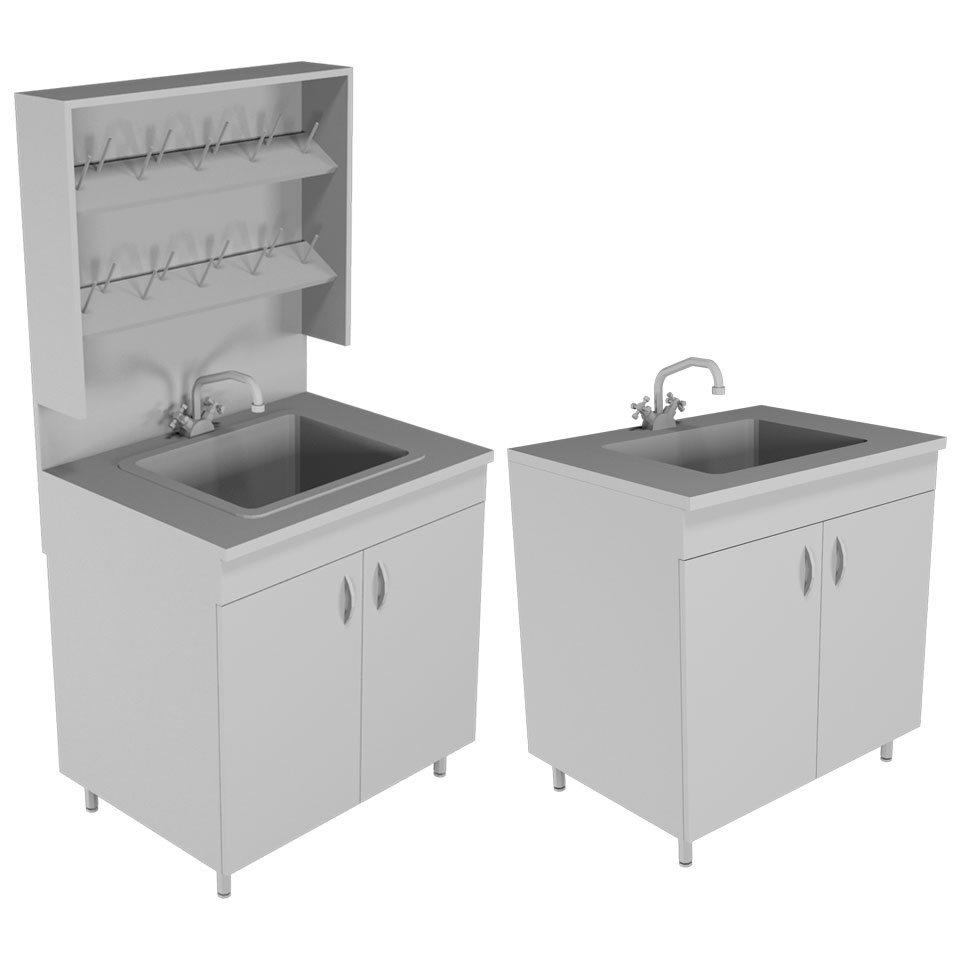 Лабораторный стол-мойка НВ-800 МОП фото1