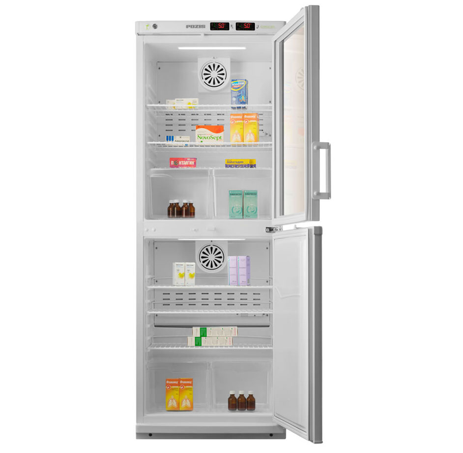 Фармацевтический двухкамерный холодильник ПОЗИС ХФД-280 фото4