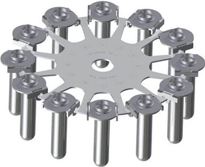 Ротор ELMI 6М.05 (12*15 мл) для СМ-6М / СМ-6МТ в комплекте с адаптерами из нержавеющей стали: фотографии