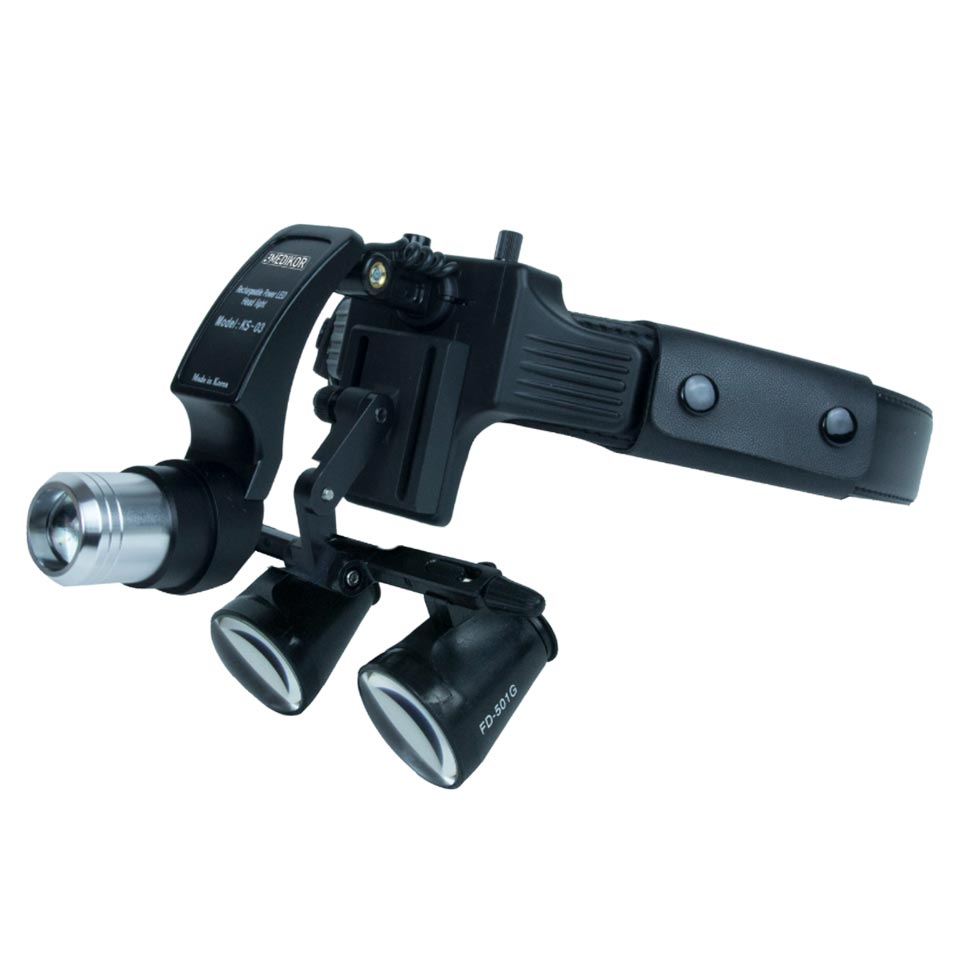 Налобный осветитель Medikor LB-03, лупа 3.5×: фотографии