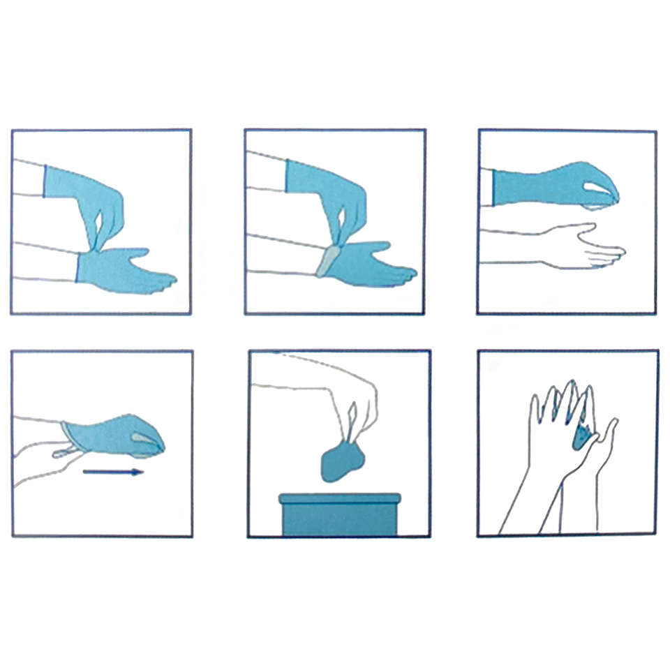 Одноразовые медицинские нитриловые перчатки GUANDUN KINGFA MEDICAL (100 шт/уп) фото4