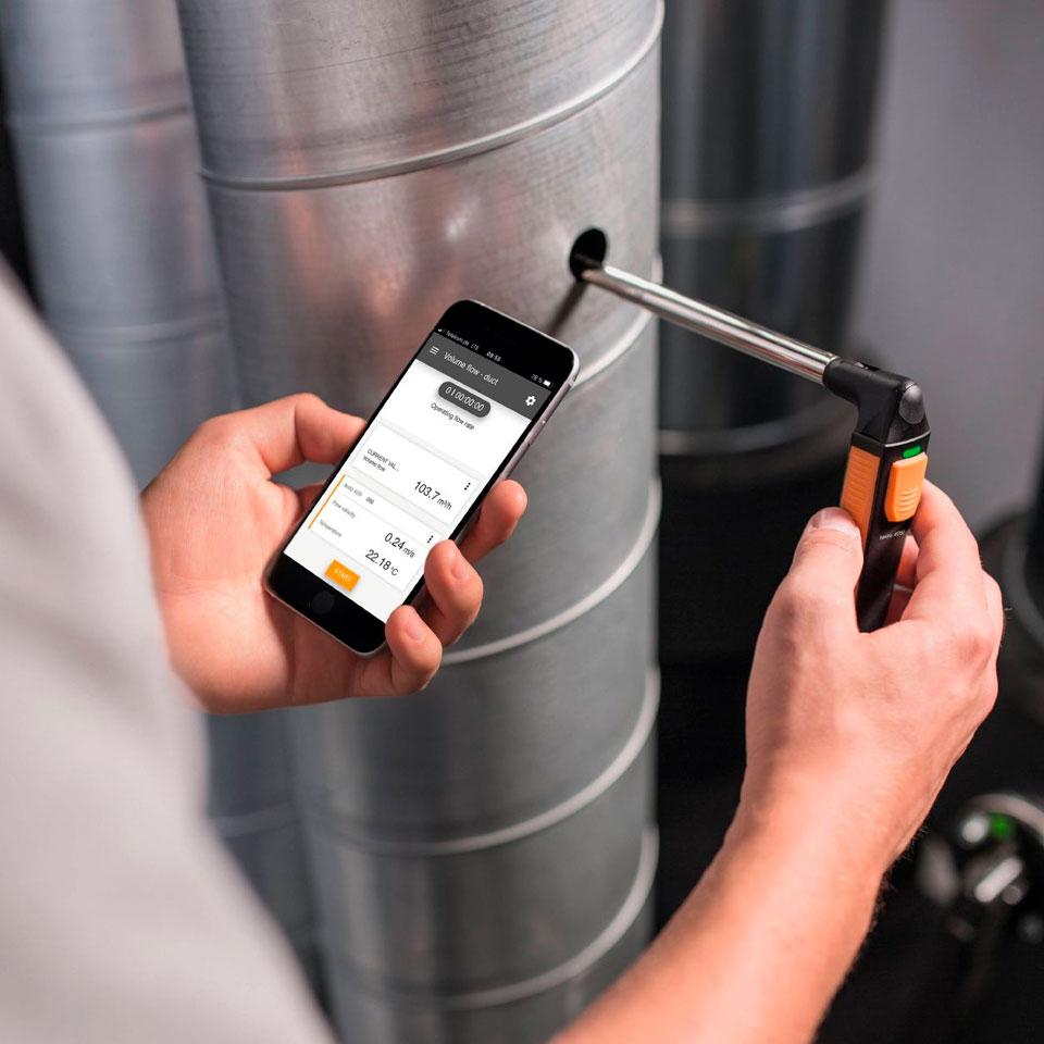 Смарт-зонд температуры и скорости воздуха (термоанемометр) Testo 405i фото5