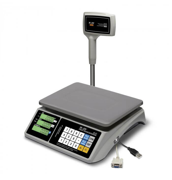 Весы торговые настольные MERTECH M-ER 328 ACPX-15.2 TOUCH-M LCD RS232 и USB (15 кг, 2 г, внешняя калибровка): фотографии