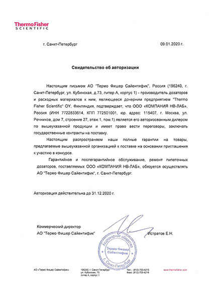 Дилерский сертификат компании «ТермИКС»