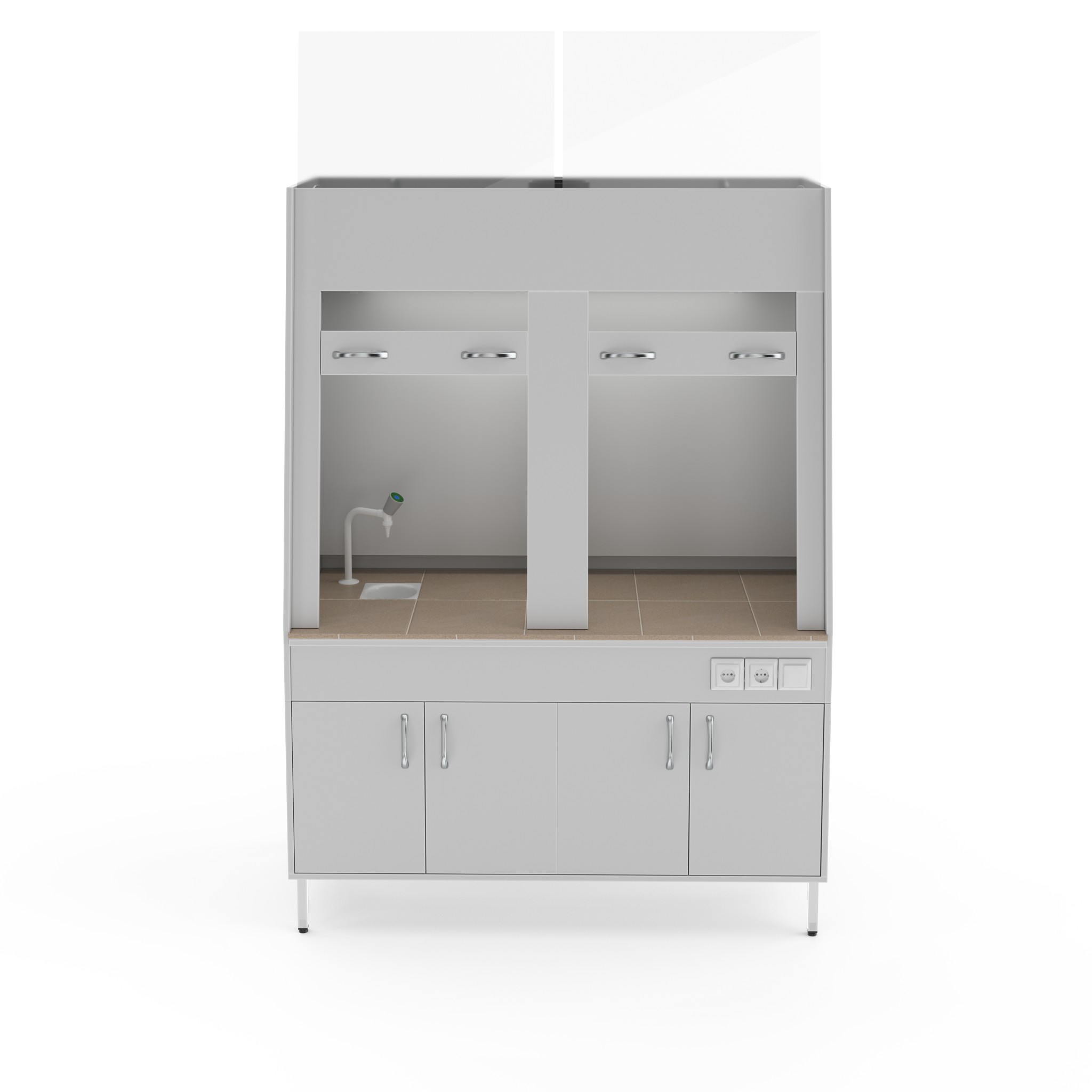 Двухрамный вытяжной шкаф Теолаб ШВд-1500 КГ-С фото1