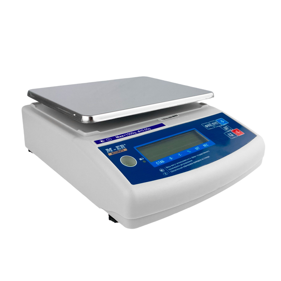 Весы лабораторные MERTECH M-ER 122 ACF-1500.05 ACCURATE LСD (1,5 кг, 0,05 г, внешняя калибровка): фотографии