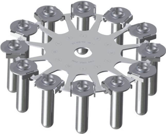 Ротор ELMI 6М.05 (12*15 мл) для СМ-6М / СМ-6МТ в комплекте с адаптерами из нержавеющей стали фото1