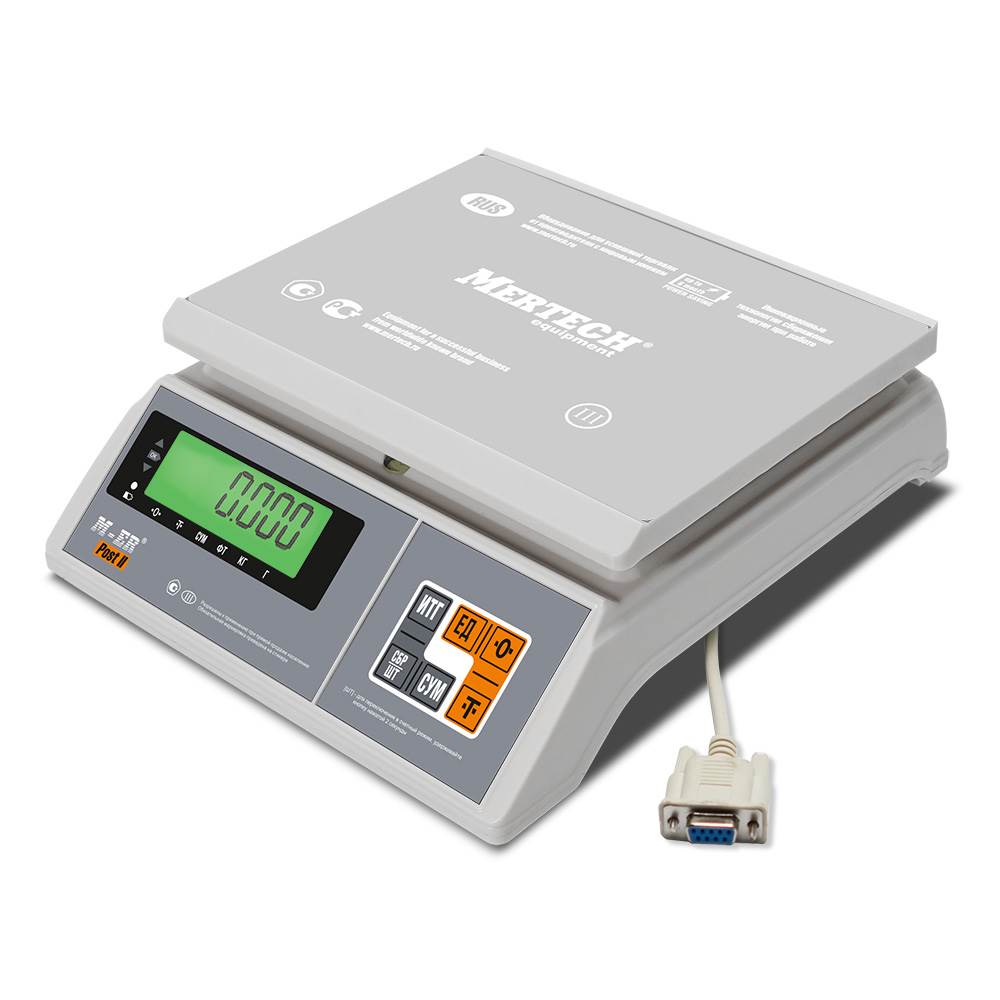 Весы порционные Mertech M-ER 326 AFU-3.01 Post II LCD RS-232 (3 кг, 0,1 г, внешняя калибровка), 3096: фотографии