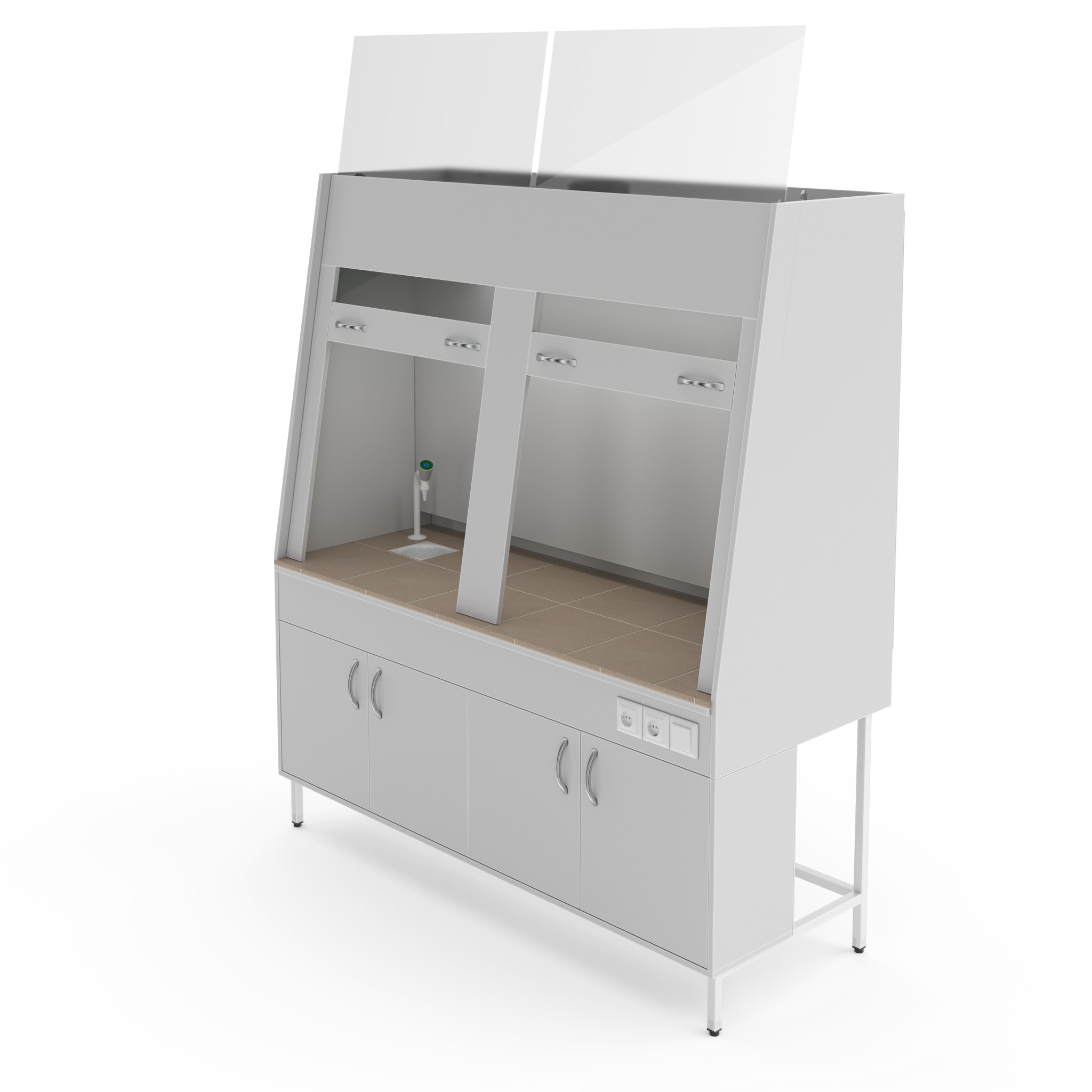 Двухрамный вытяжной шкаф Теолаб ШВд-1800 КГ-С фото1