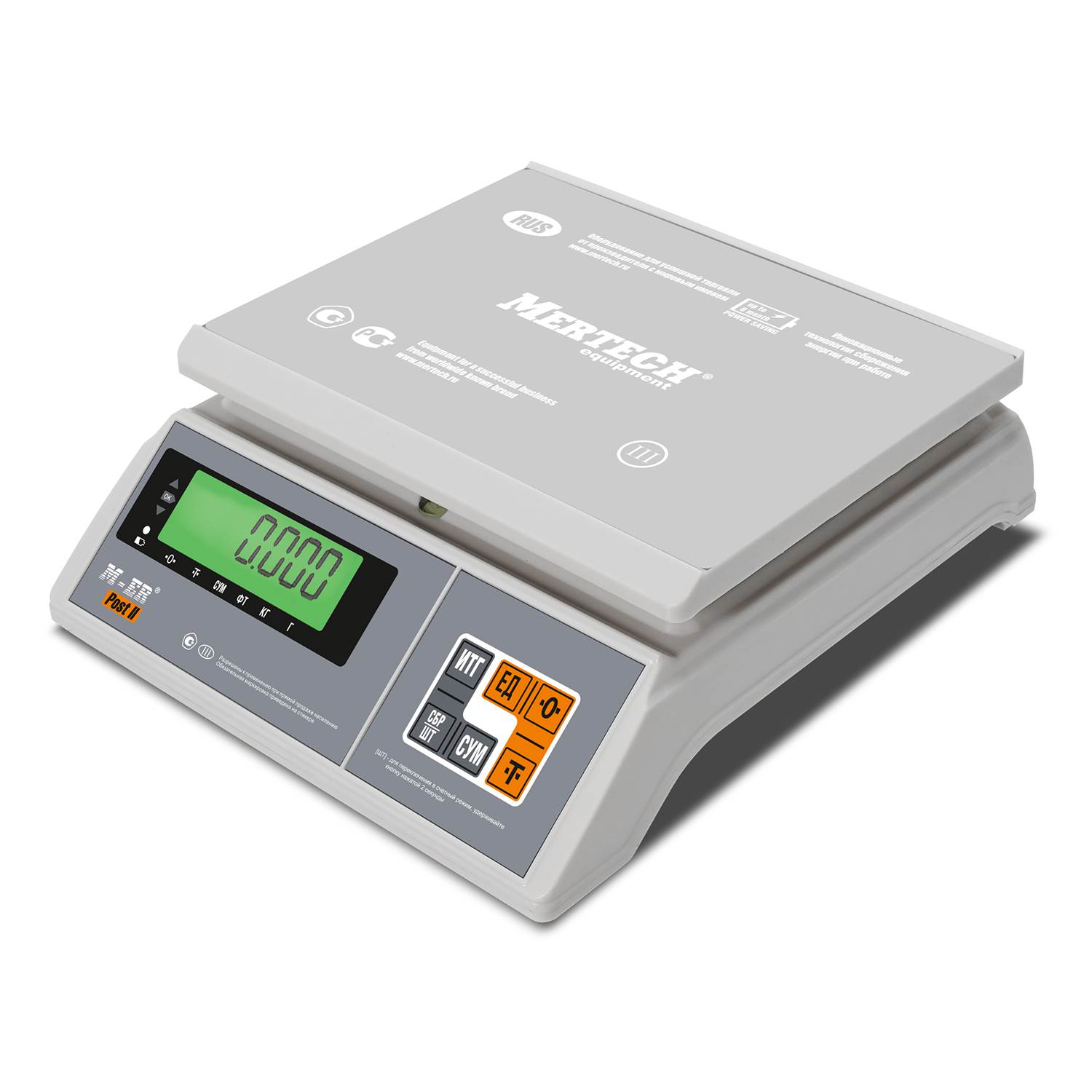 Весы порционные Mertech M-ER 326 AFU-15.1 Post II LCD (15 кг, 1 г, внешняя калибровка), 3060: фотографии